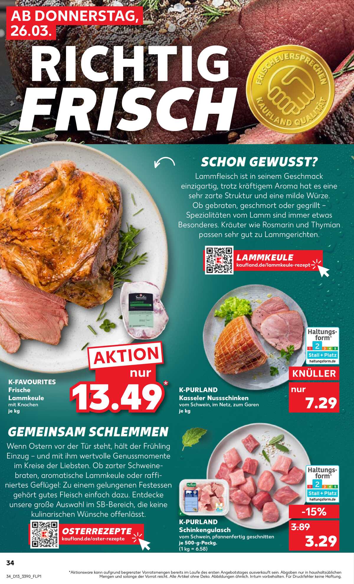 Leták Kaufland Německo 26.3.-1.4.2026 strana 34