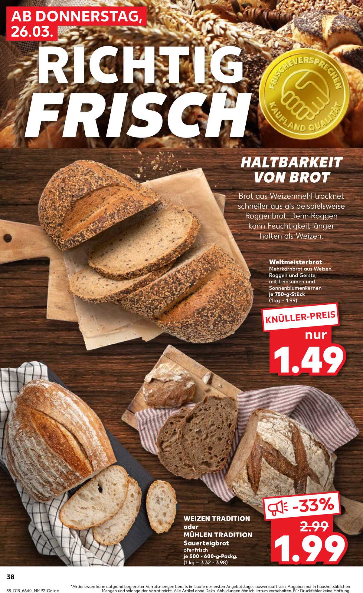 Leták Kaufland Německo 26.3.-1.4.2026 strana 38