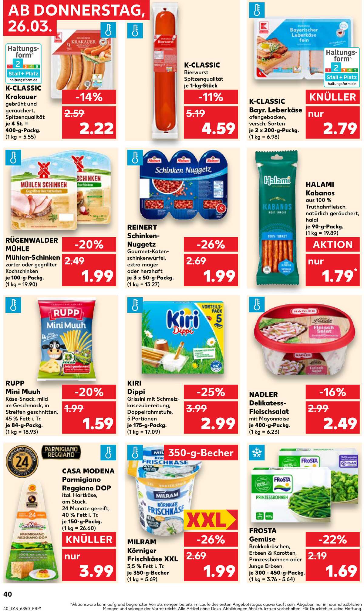 Leták Kaufland Německo 26.3.-1.4.2026 strana 40