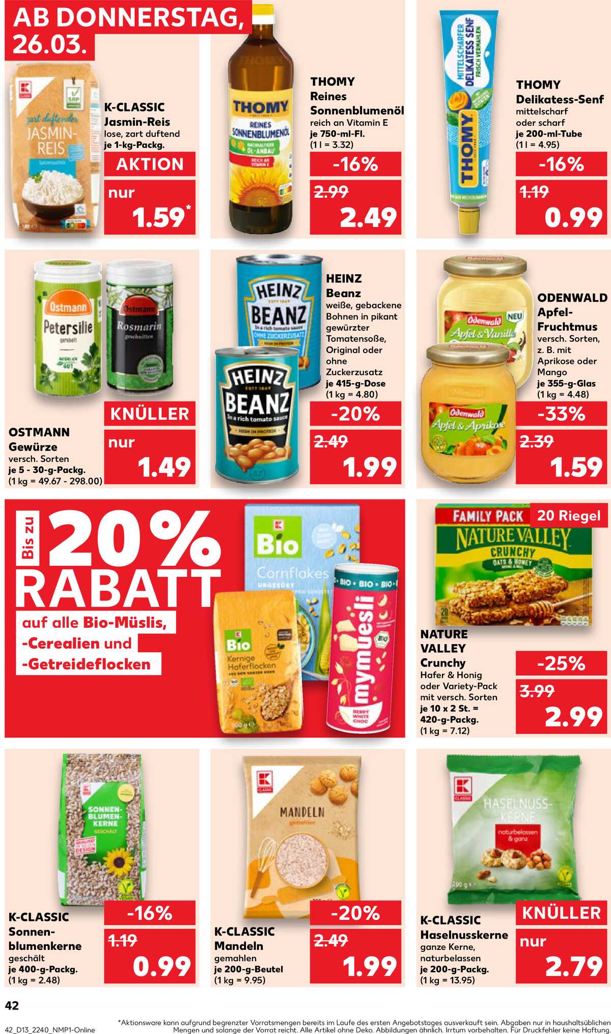 Leták Kaufland Německo 26.3.-1.4.2026 strana 42