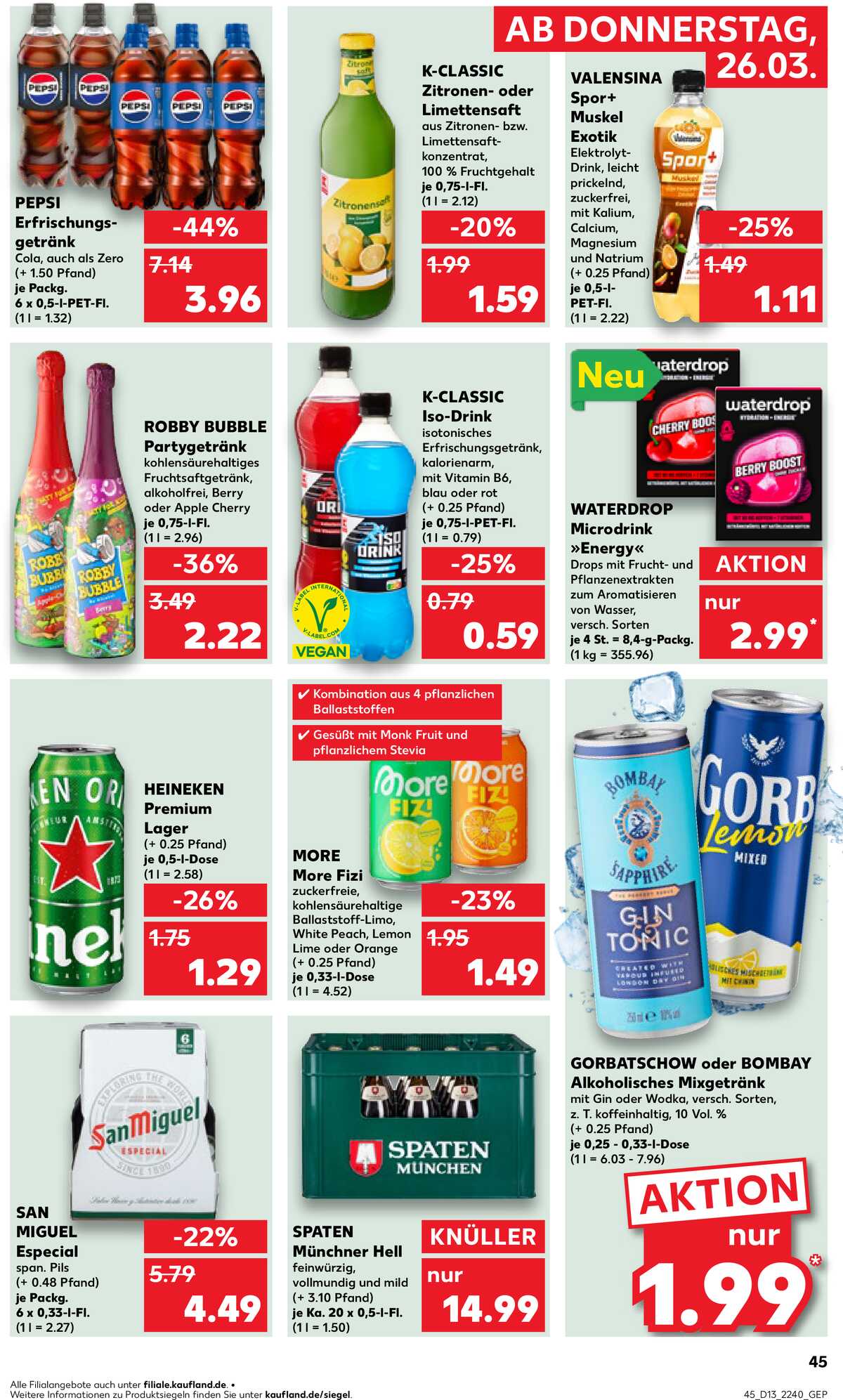 Leták Kaufland Německo 26.3.-1.4.2026 strana 45
