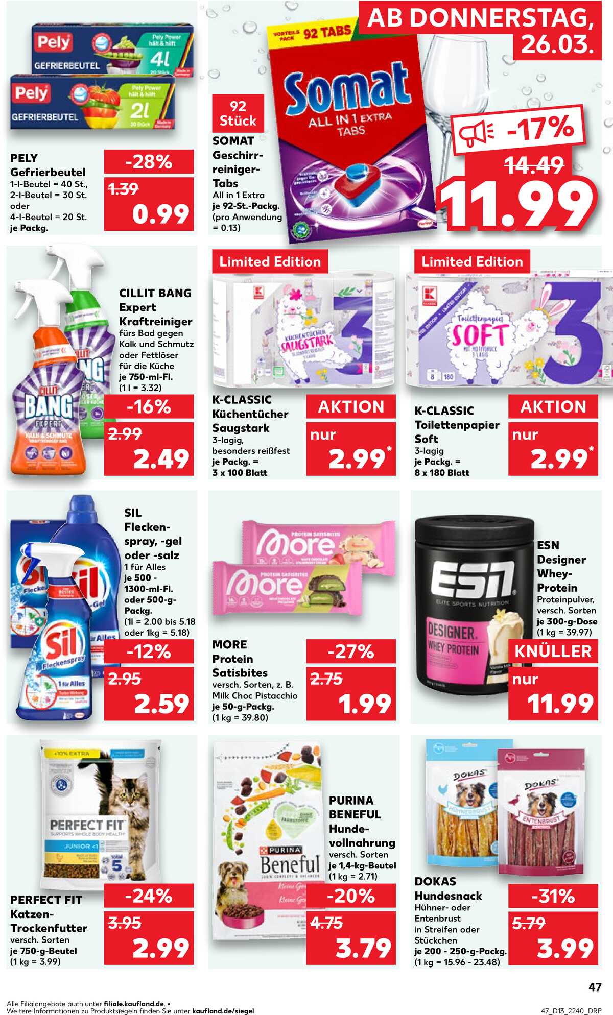 Leták Kaufland Německo 26.3.-1.4.2026 strana 47