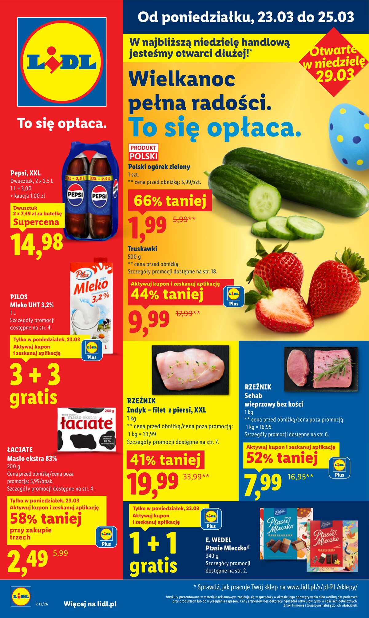 Leták Lidl Polsko 23.3.-25.3.2026 - Zpravodaj platný od 23.03 do 25.03 strana 1
