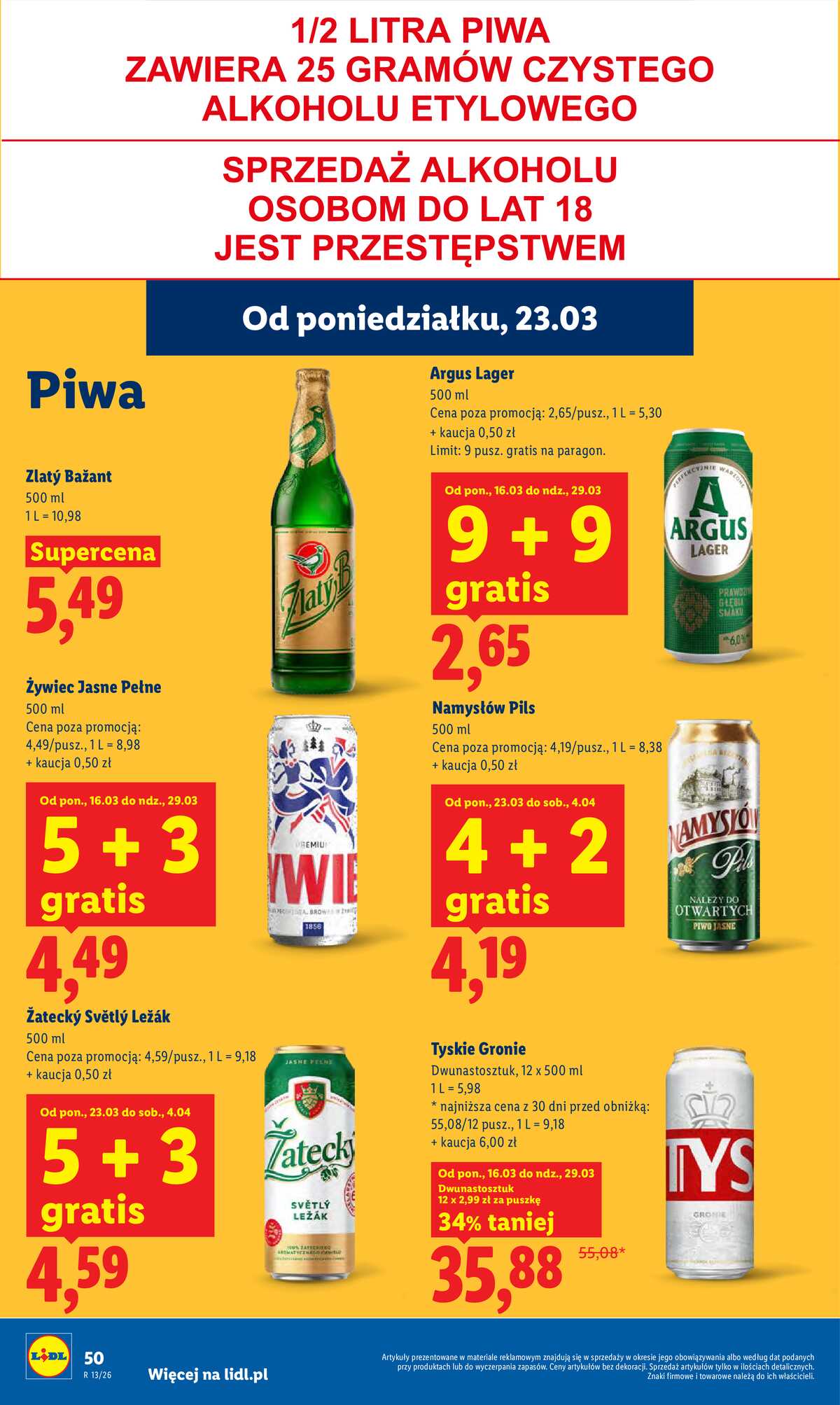 Leták Lidl Polsko 23.3.-25.3.2026 - Zpravodaj platný od 23.03 do 25.03 strana 50