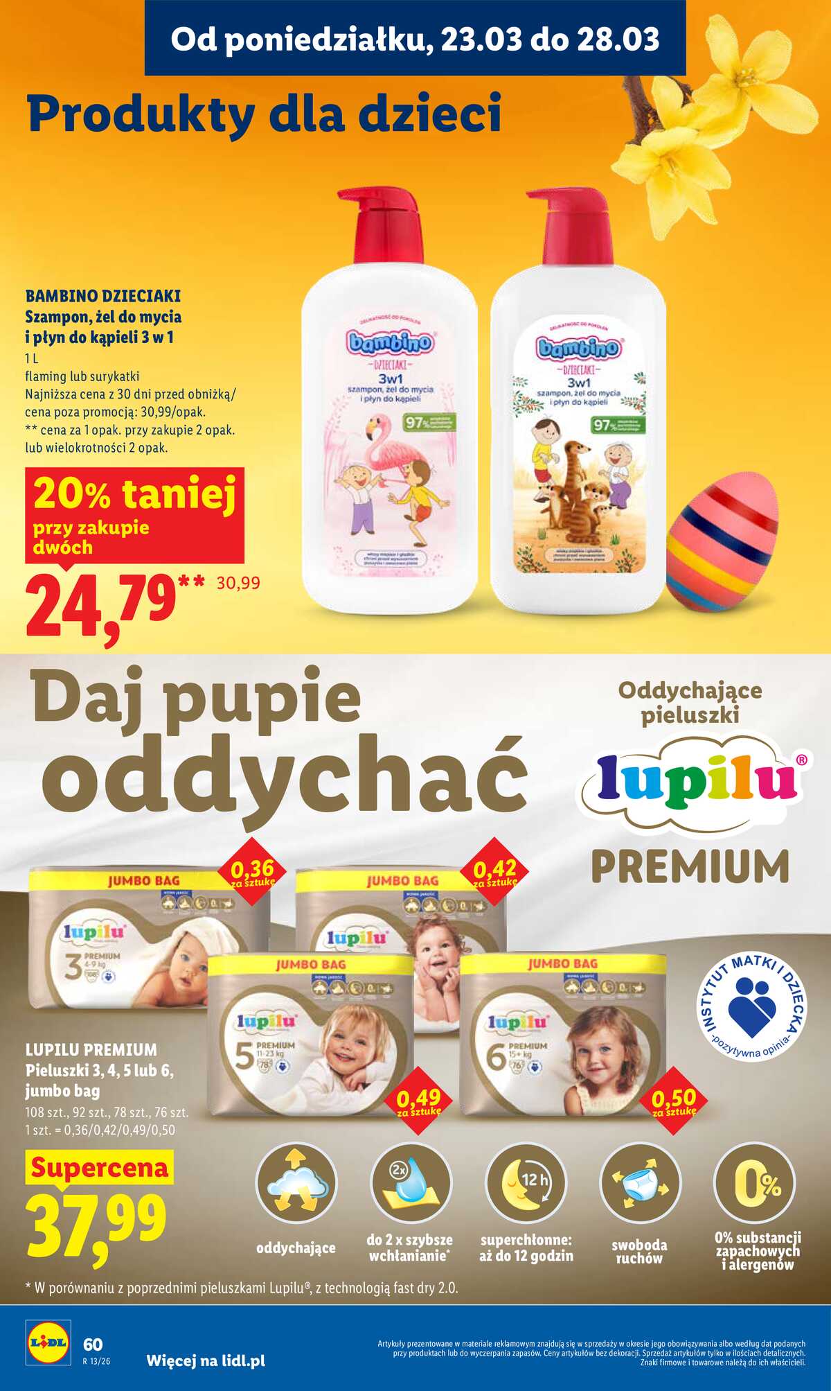 Leták Lidl Polsko 23.3.-25.3.2026 - Zpravodaj platný od 23.03 do 25.03 strana 60