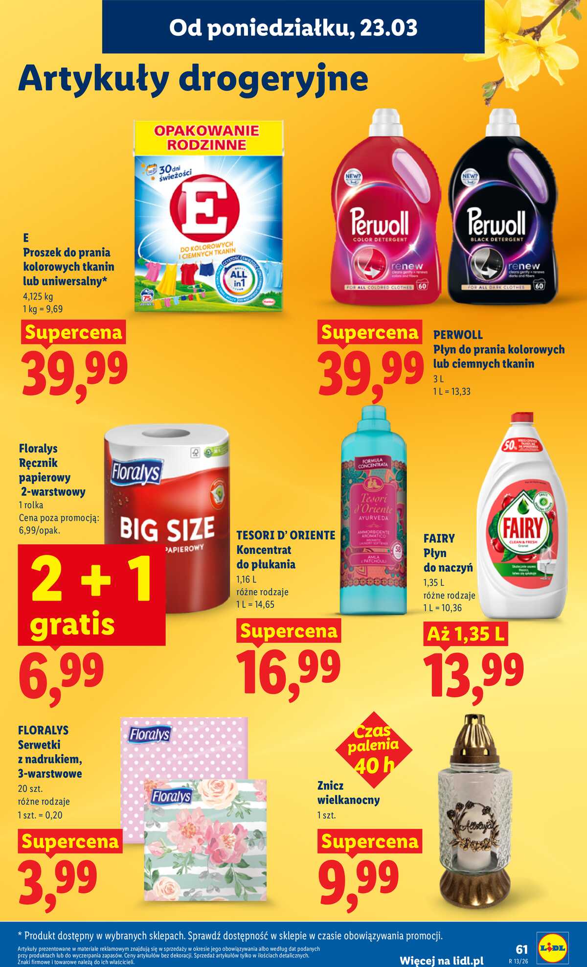 Leták Lidl Polsko 23.3.-25.3.2026 - Zpravodaj platný od 23.03 do 25.03 strana 61
