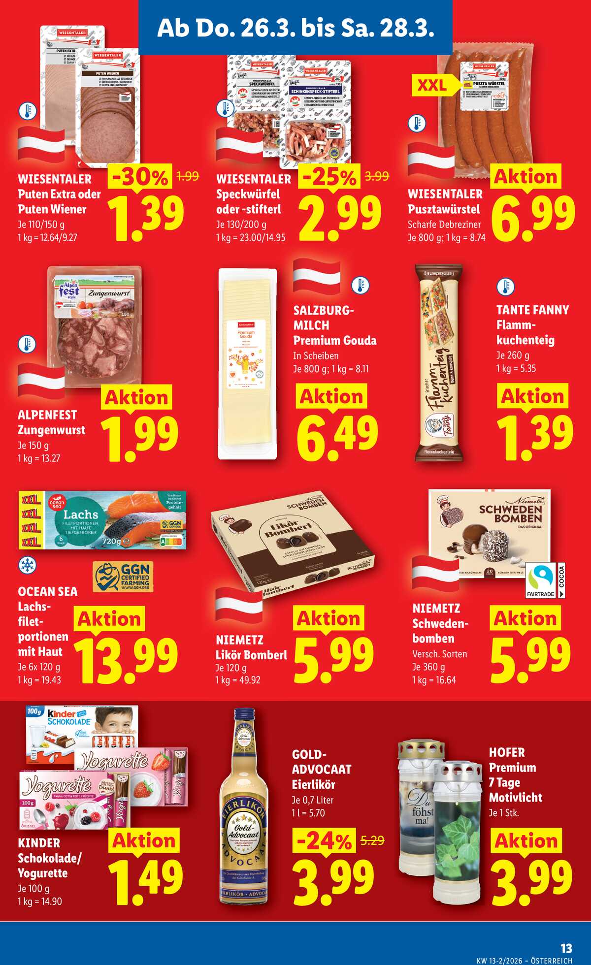 Leták Lidl Rakousko 26.3.-1.4.2026 strana 15