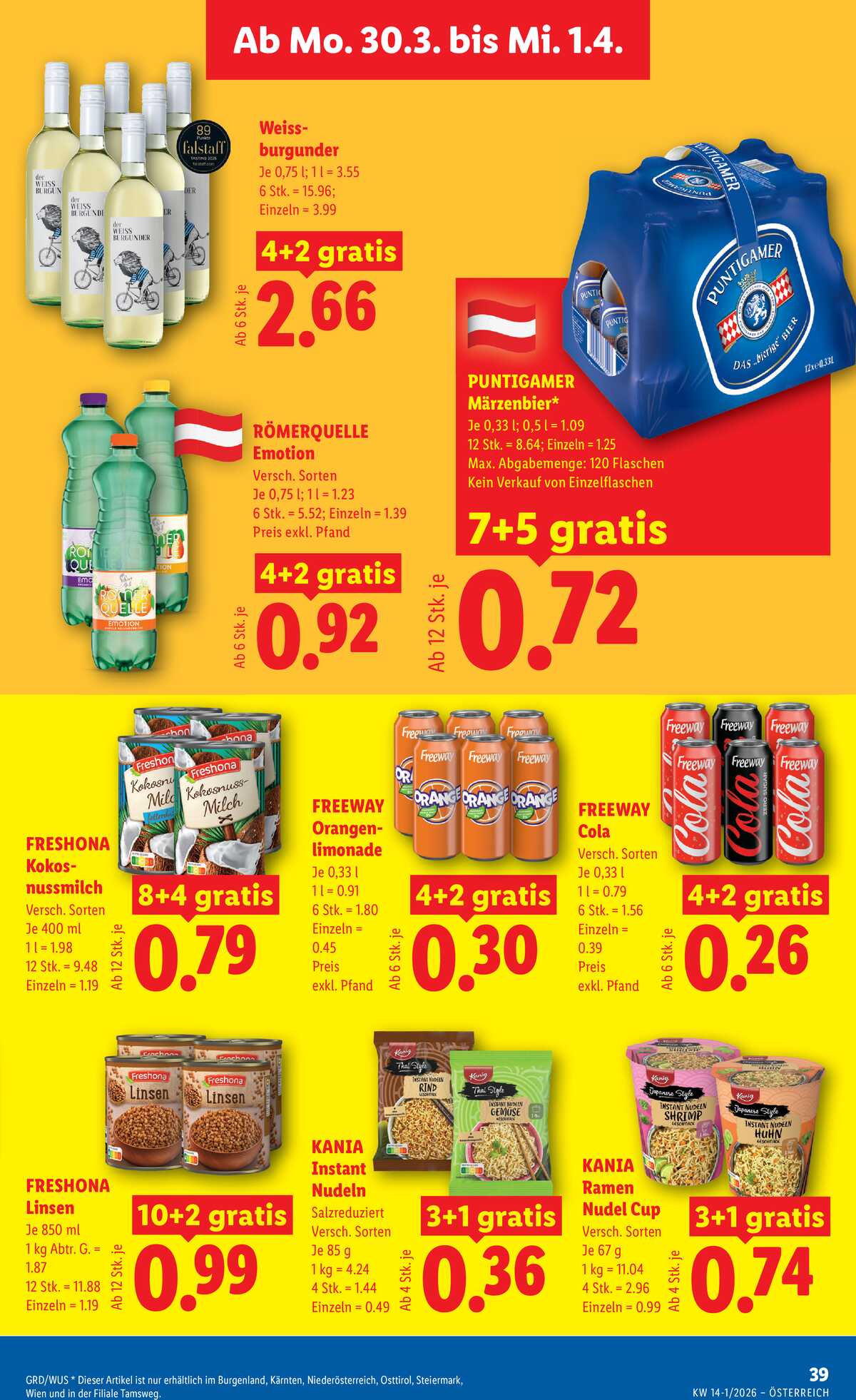 Leták Lidl Rakousko 26.3.-1.4.2026 strana 44