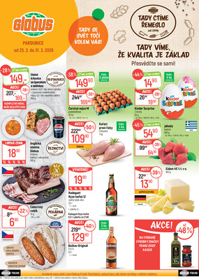 Akční leták Globus 25.3. - 31.3.2026 - Globus Pardubice