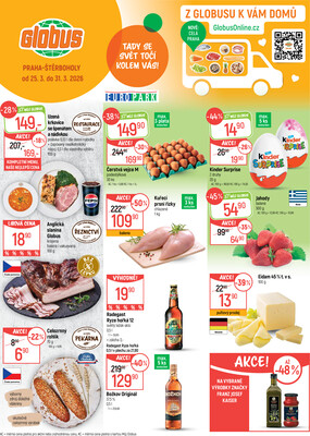 Akční leták Globus 25.3. - 31.3.2026 - Globus Praha - Štěrboholy