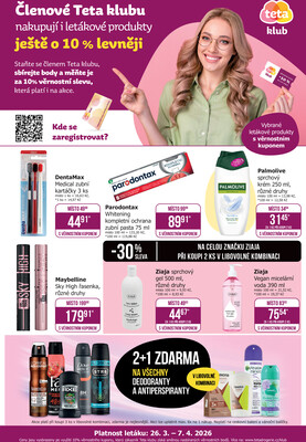 Teta drogerie Teta klub od 26.3. do 7.4.2026