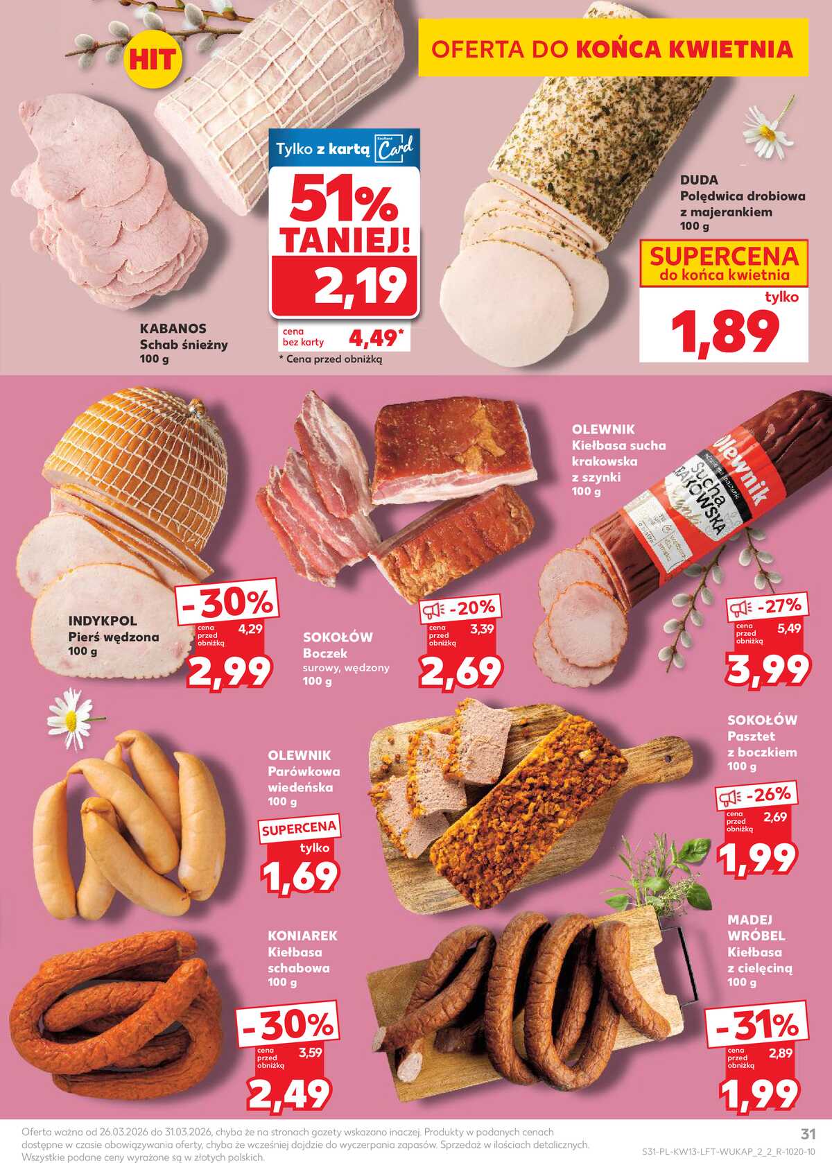 Leták Kaufland Polsko 26.3.-31.3.2026 - Noviny týdne strana 31