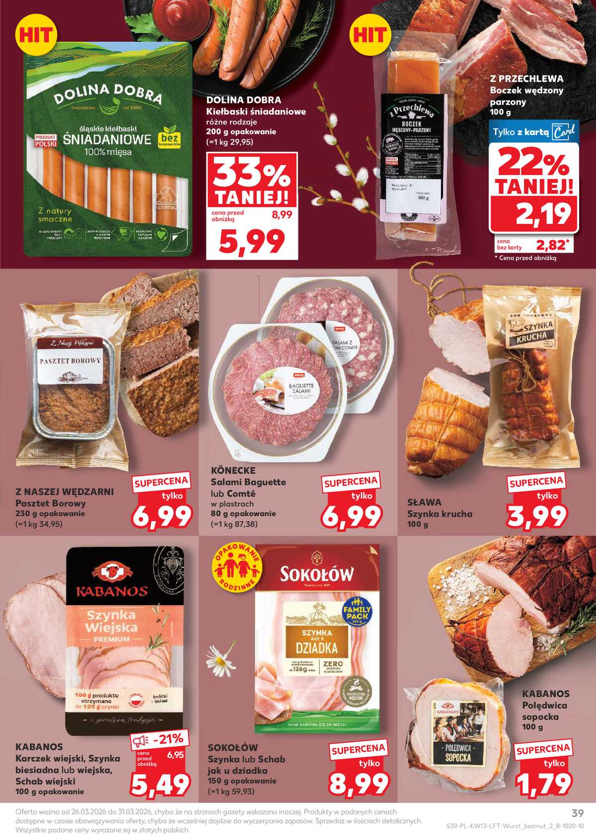 Leták Kaufland Polsko 26.3.-31.3.2026 - Noviny týdne strana 39