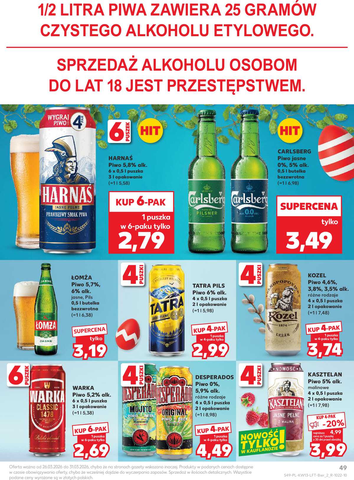 Leták Kaufland Polsko 26.3.-31.3.2026 - Noviny týdne strana 49