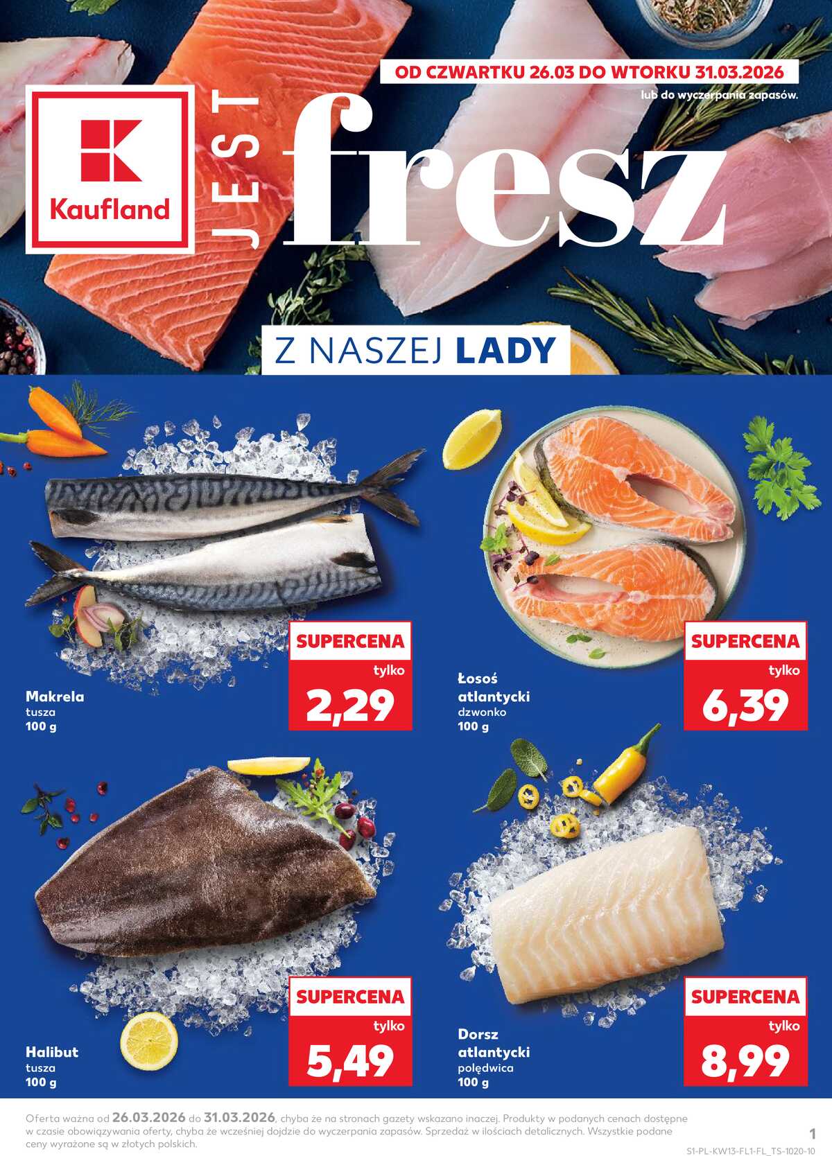 Leták Kaufland Polsko 26.3.-31.3.2026 - Ryby z našeho pultu strana 1