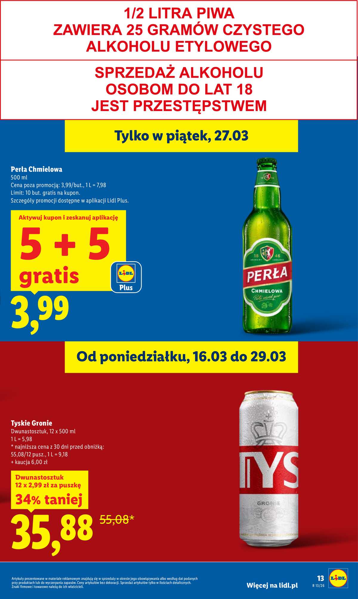 Leták Lidl Polsko 26.3.-29.3.2026 - Zpravodaj platný od 26.03 do 29.03 strana 13