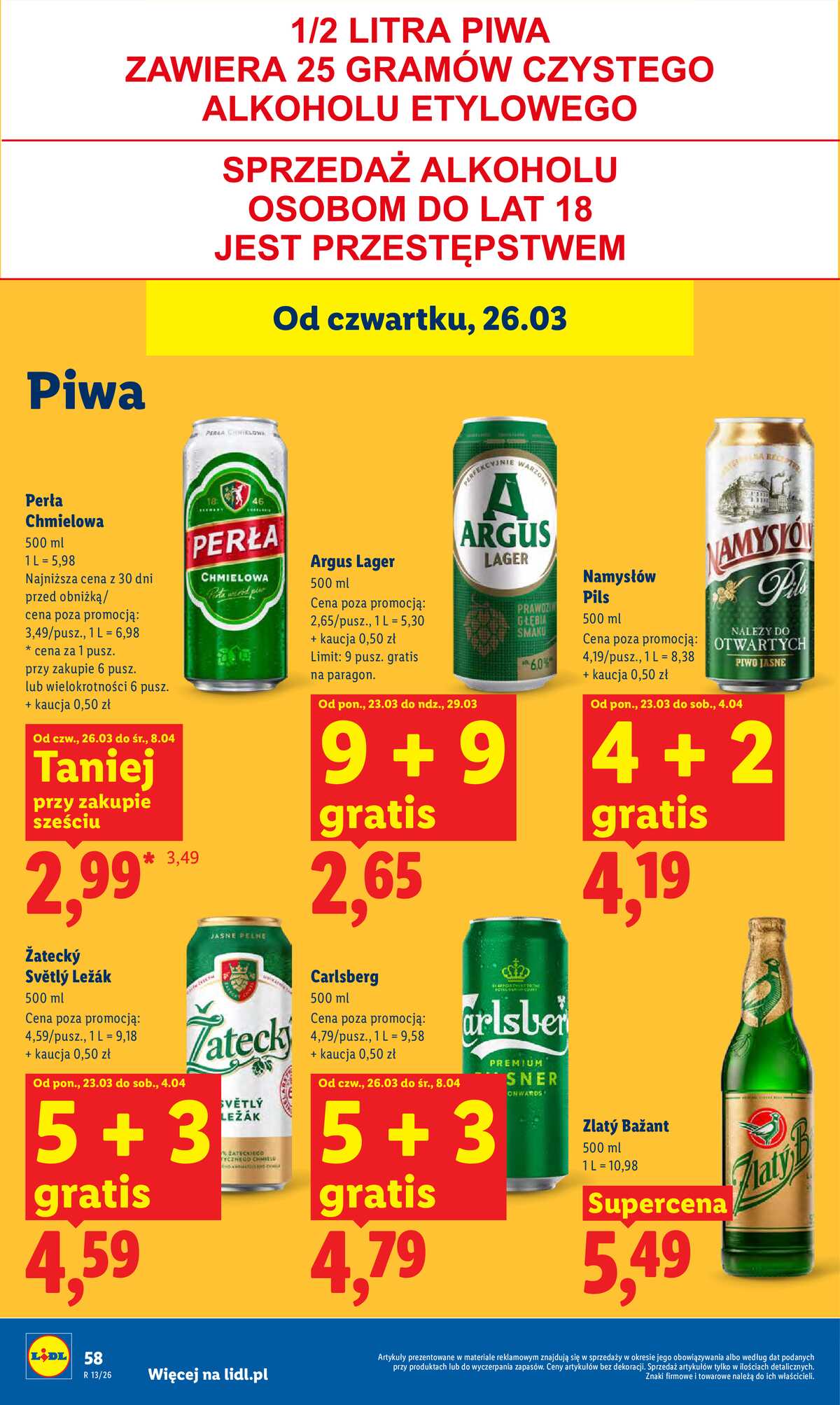 Leták Lidl Polsko 26.3.-29.3.2026 - Zpravodaj platný od 26.03 do 29.03 strana 58