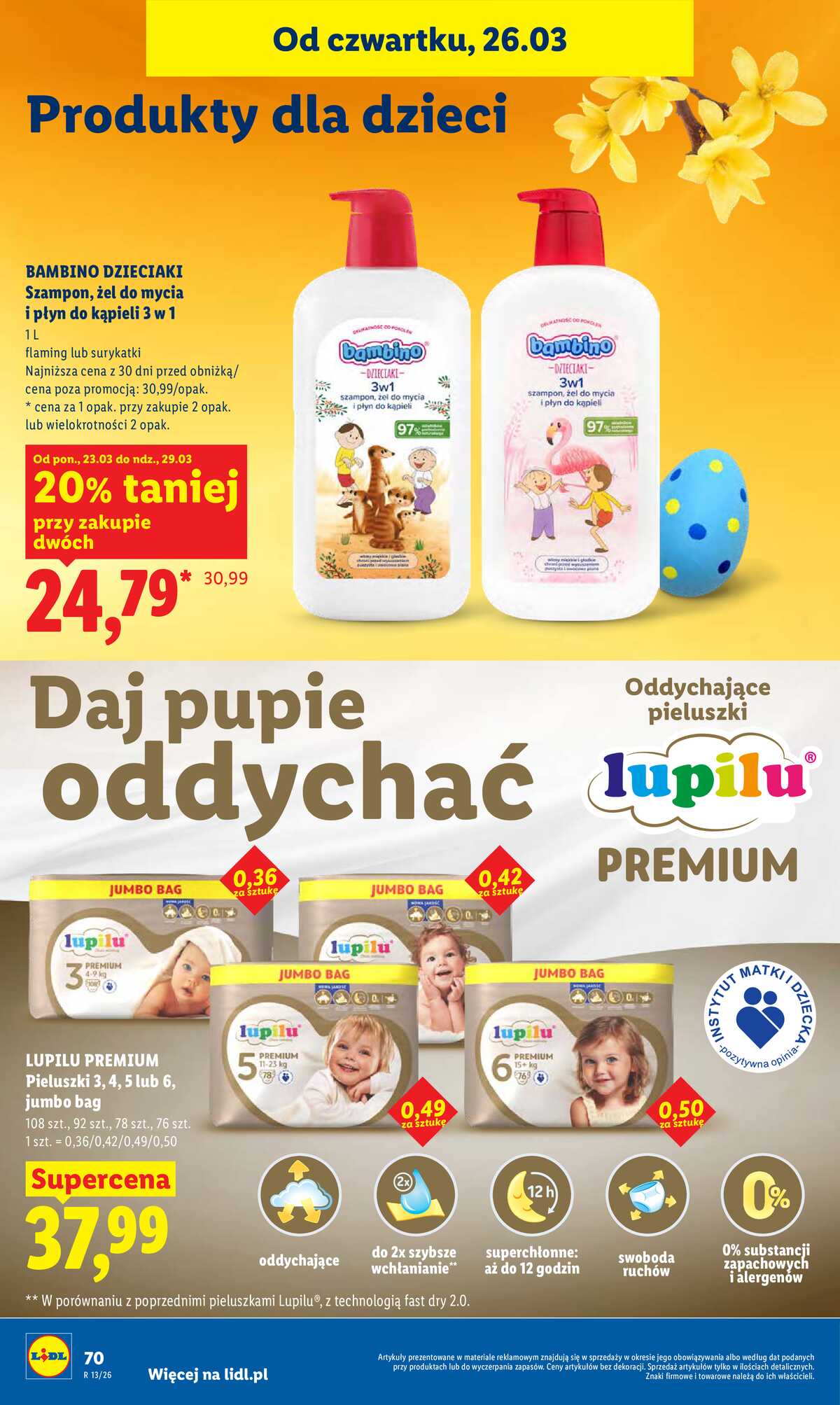 Leták Lidl Polsko 26.3.-29.3.2026 - Zpravodaj platný od 26.03 do 29.03 strana 70