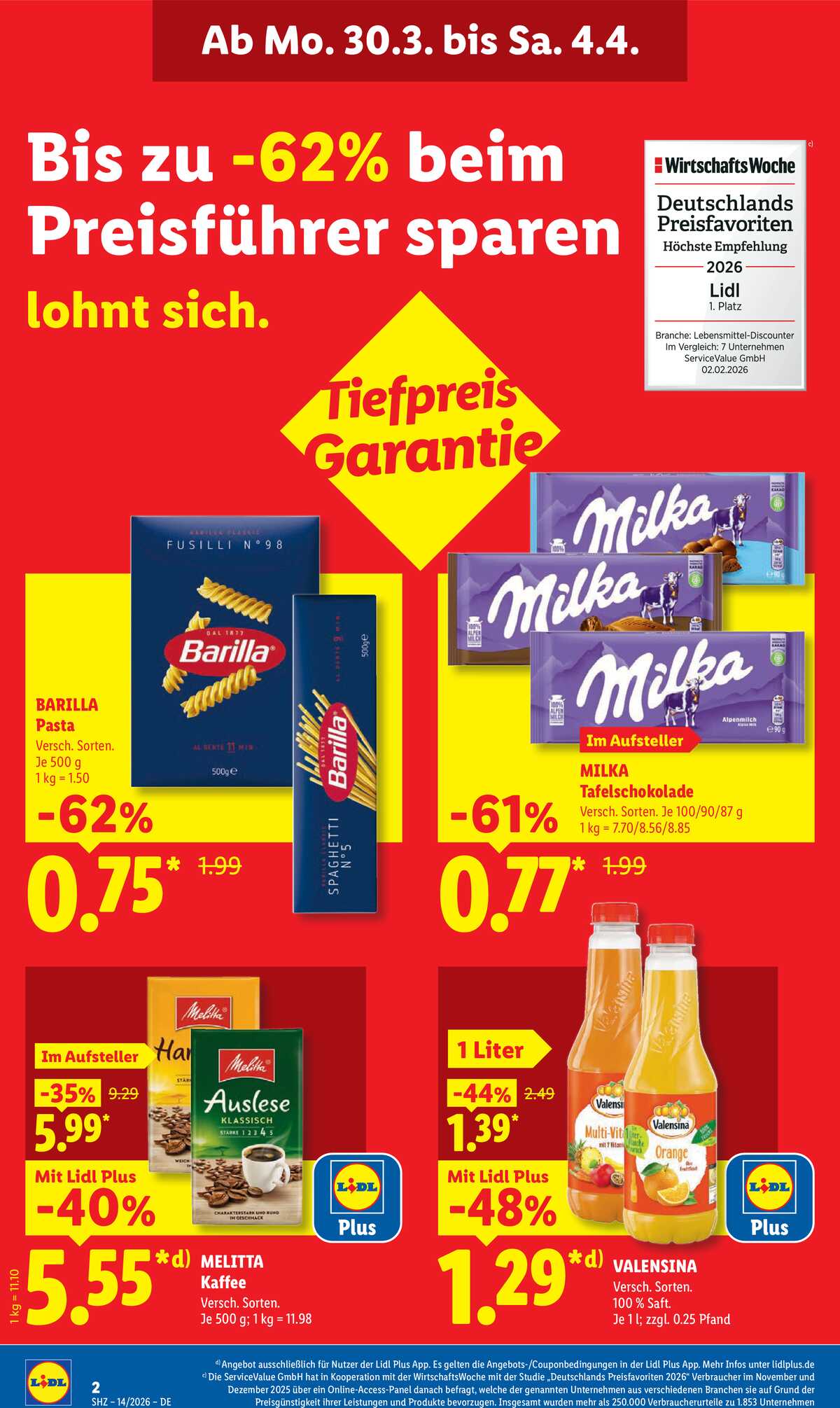 Leták Lidl Německo 30.3.-4.4.2026 strana 2