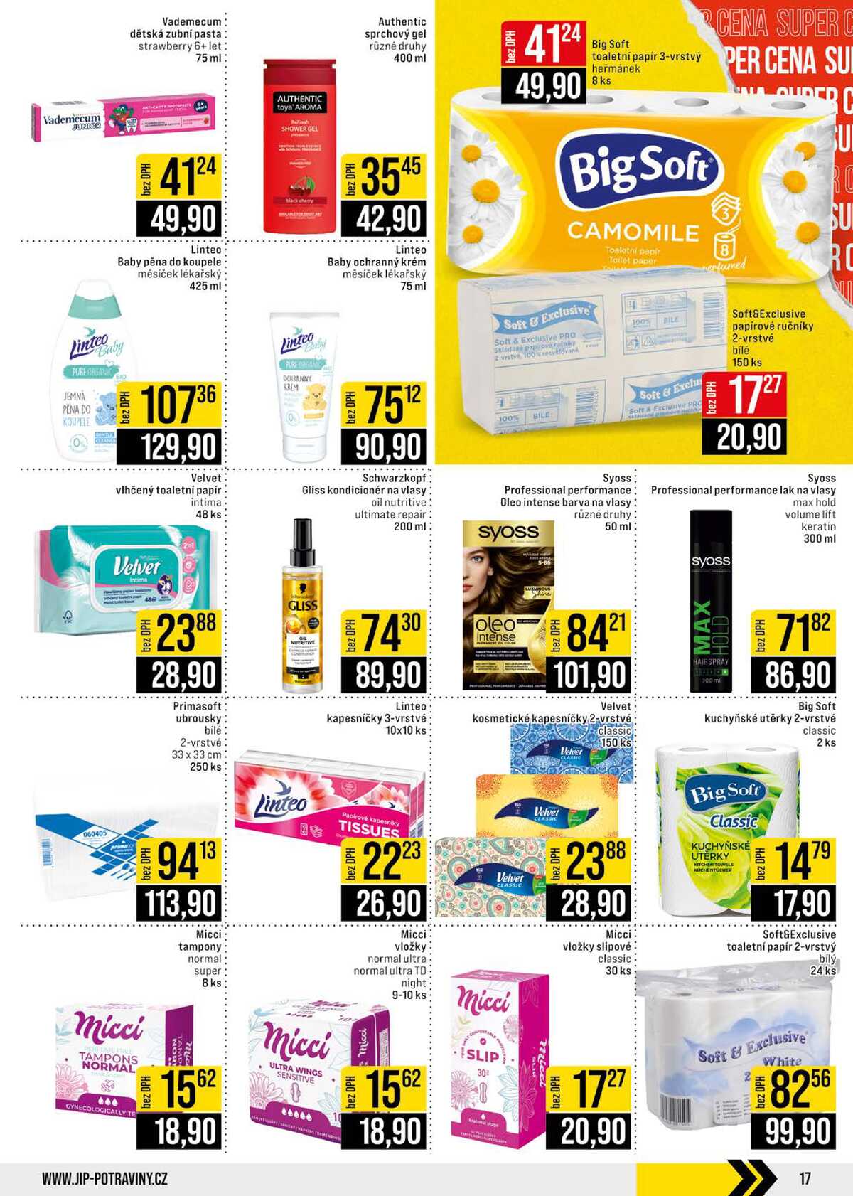 JIP Cash & Carry Brno, Praha, Ostrava, Jilemnice, Pardubice, Ostrava, Karlovy Vary, Olomouc a Zlín od 25.3. do 31.3.2026 strana 17