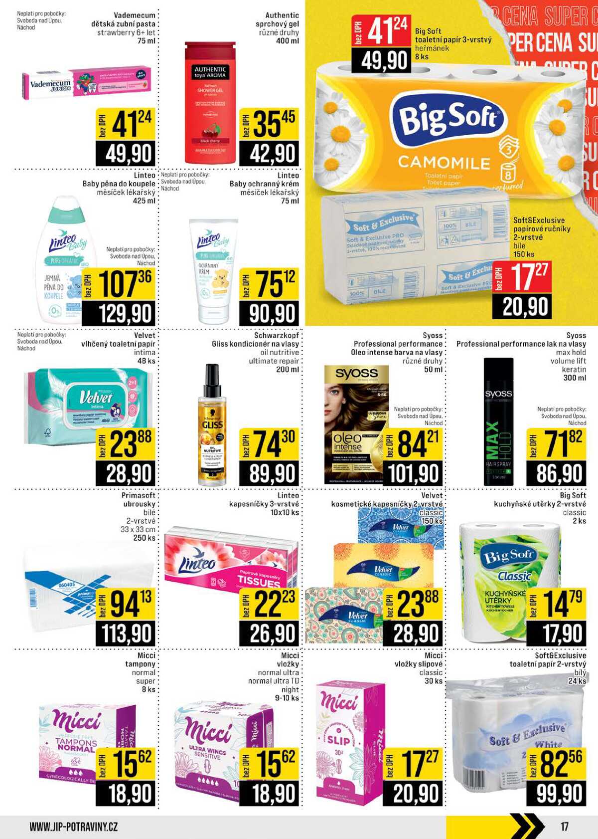 JIP Cash & Carry České Budějovice, Most, Náchod, Polička, Sušice a Svoboda nad Úpou od 25.3. do 31.3.2026 strana 17