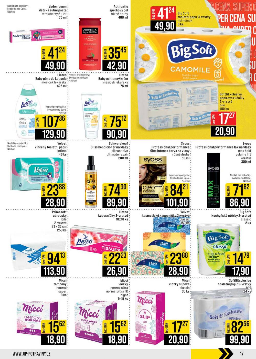 Leták JIP - JIP Cash & Carry České Budějovice, Most, Náchod, Polička, Sušice a Svoboda nad Úpou od 25.3. do 31.3.2026 - strana 17