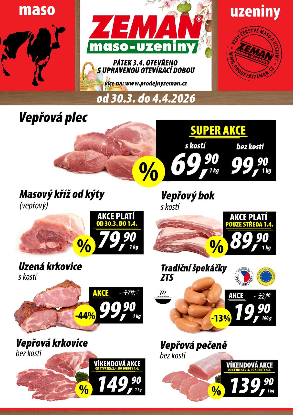 ZEMAN maso-uzeniny od 30.3. do 4.4.2026 strana 1