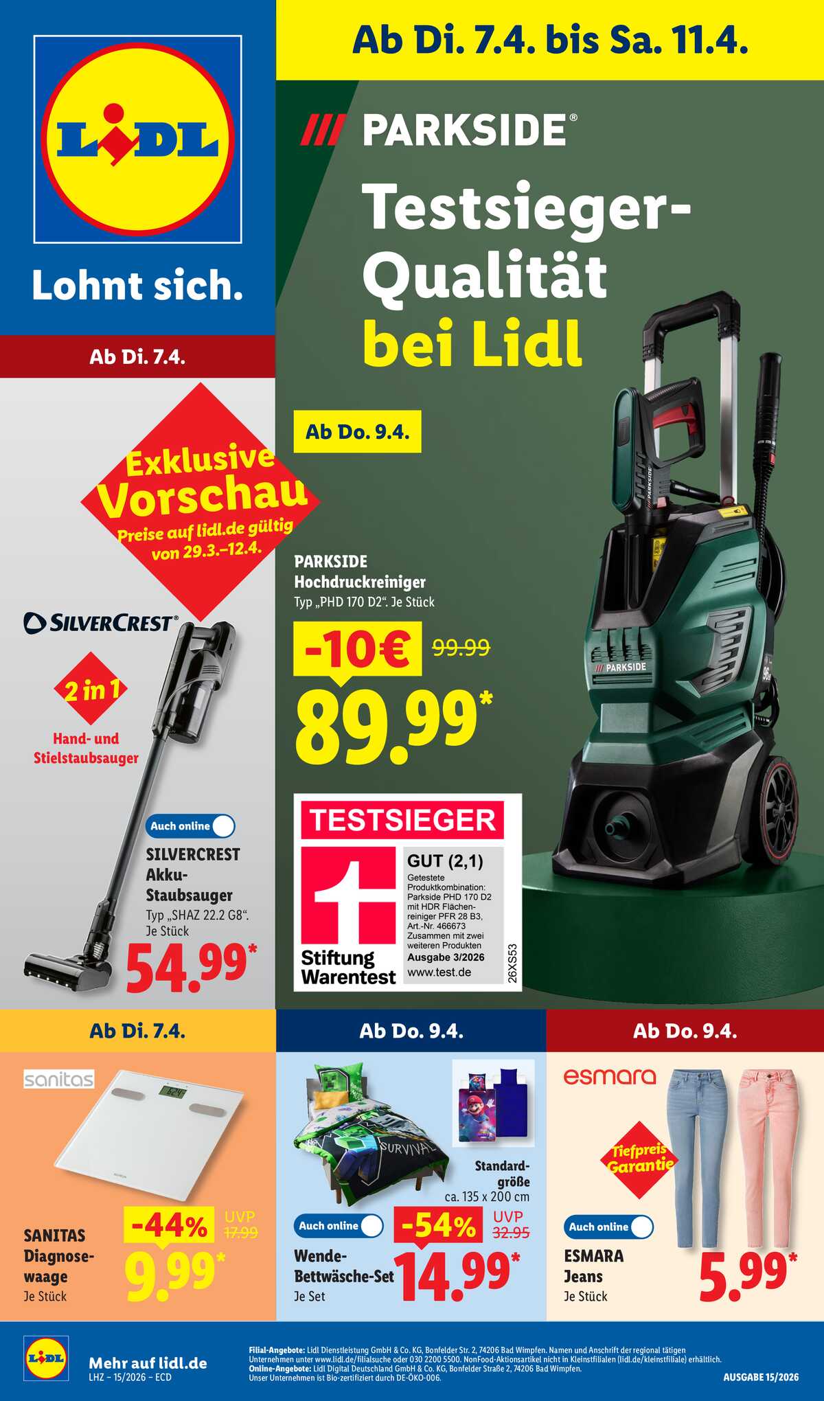 Leták Lidl Německo 7.4.-11.4.2026 strana 1