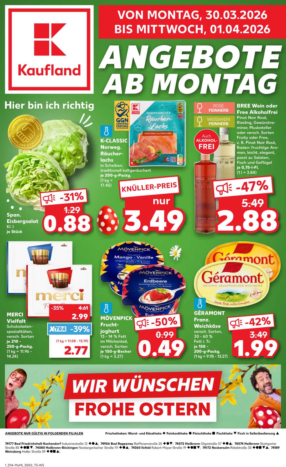 Leták Kaufland Německo 30.3.-1.4.2026 strana 1