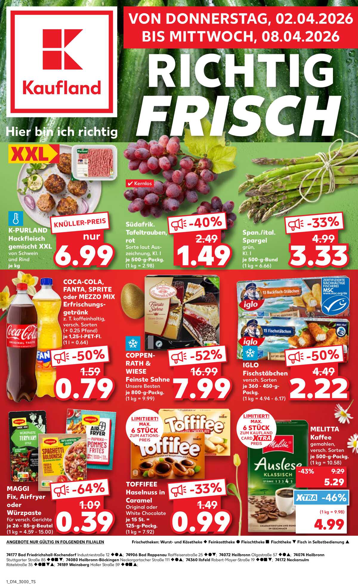 Leták Kaufland Německo 2.4.-8.4.2026 strana 1