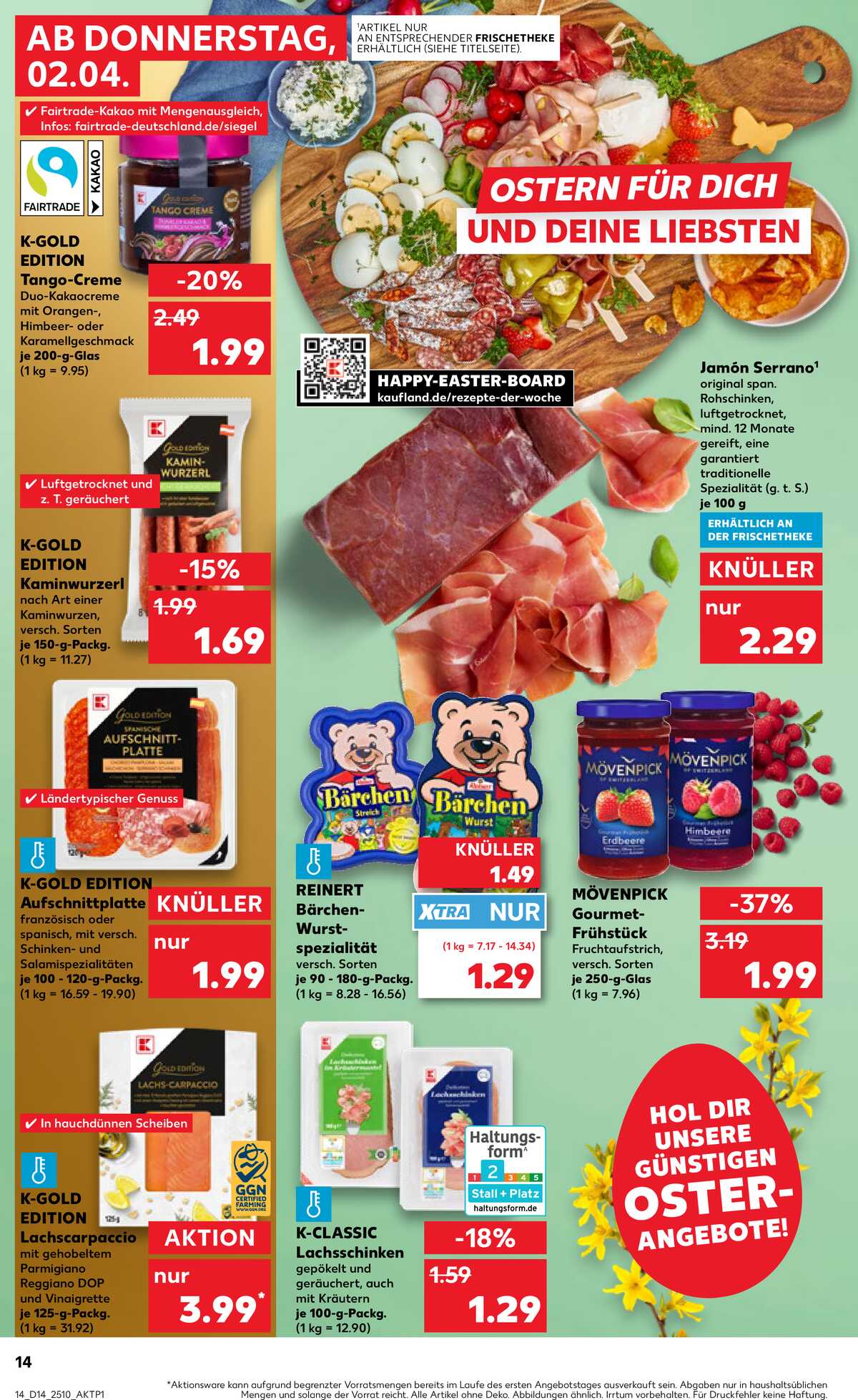 Leták Kaufland Německo 2.4.-8.4.2026 strana 14