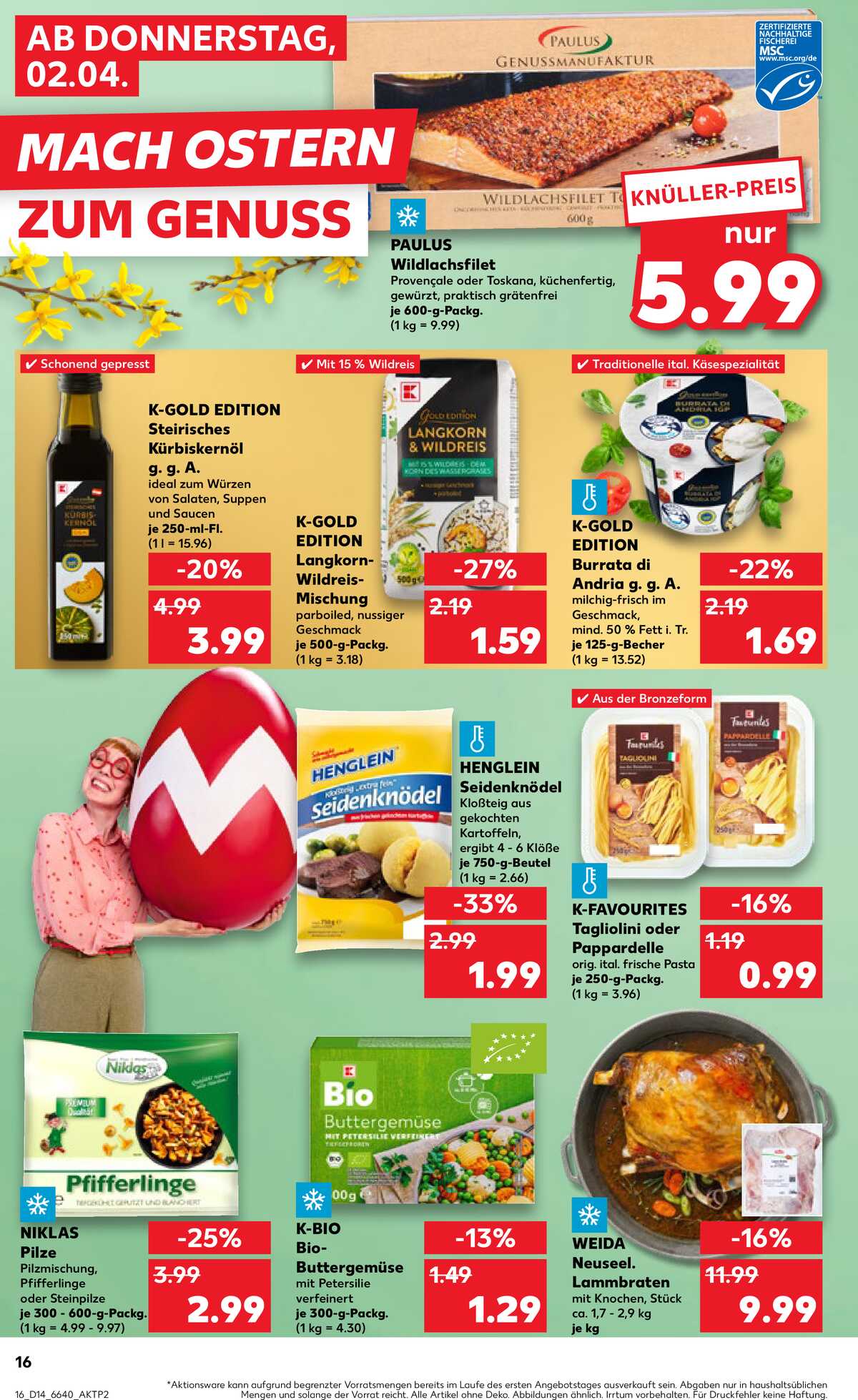 Leták Kaufland Německo 2.4.-8.4.2026 strana 16