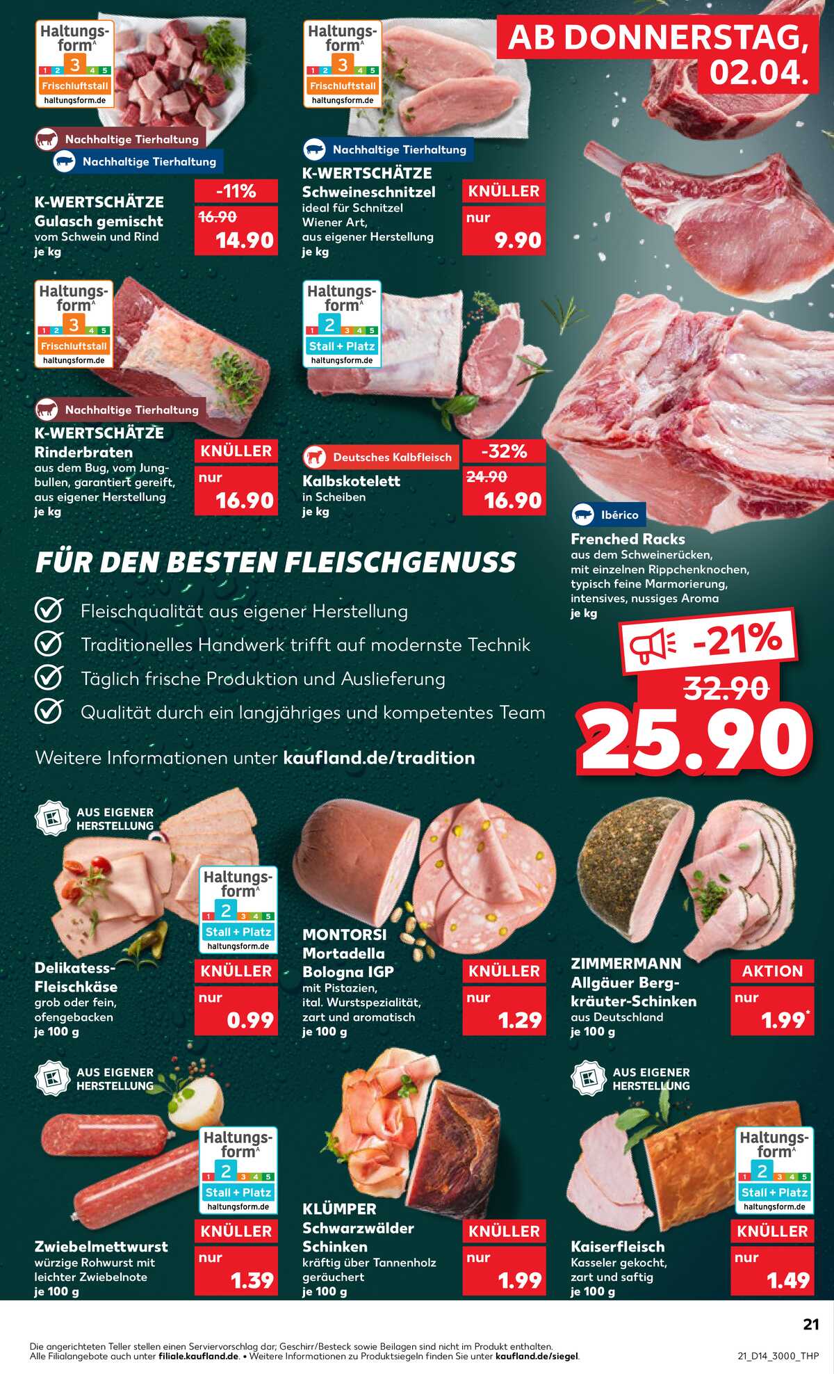 Leták Kaufland Německo 2.4.-8.4.2026 strana 21