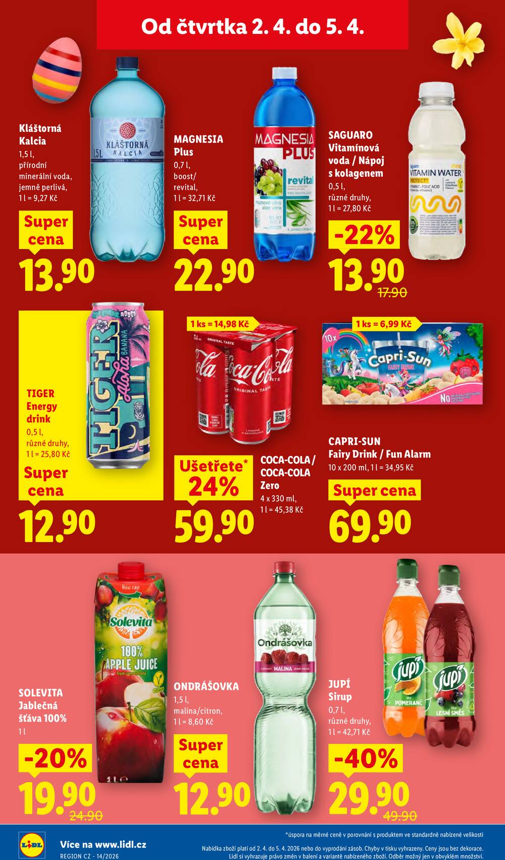 Lidl Čtvrtek od 2.4. do 5.4.2026