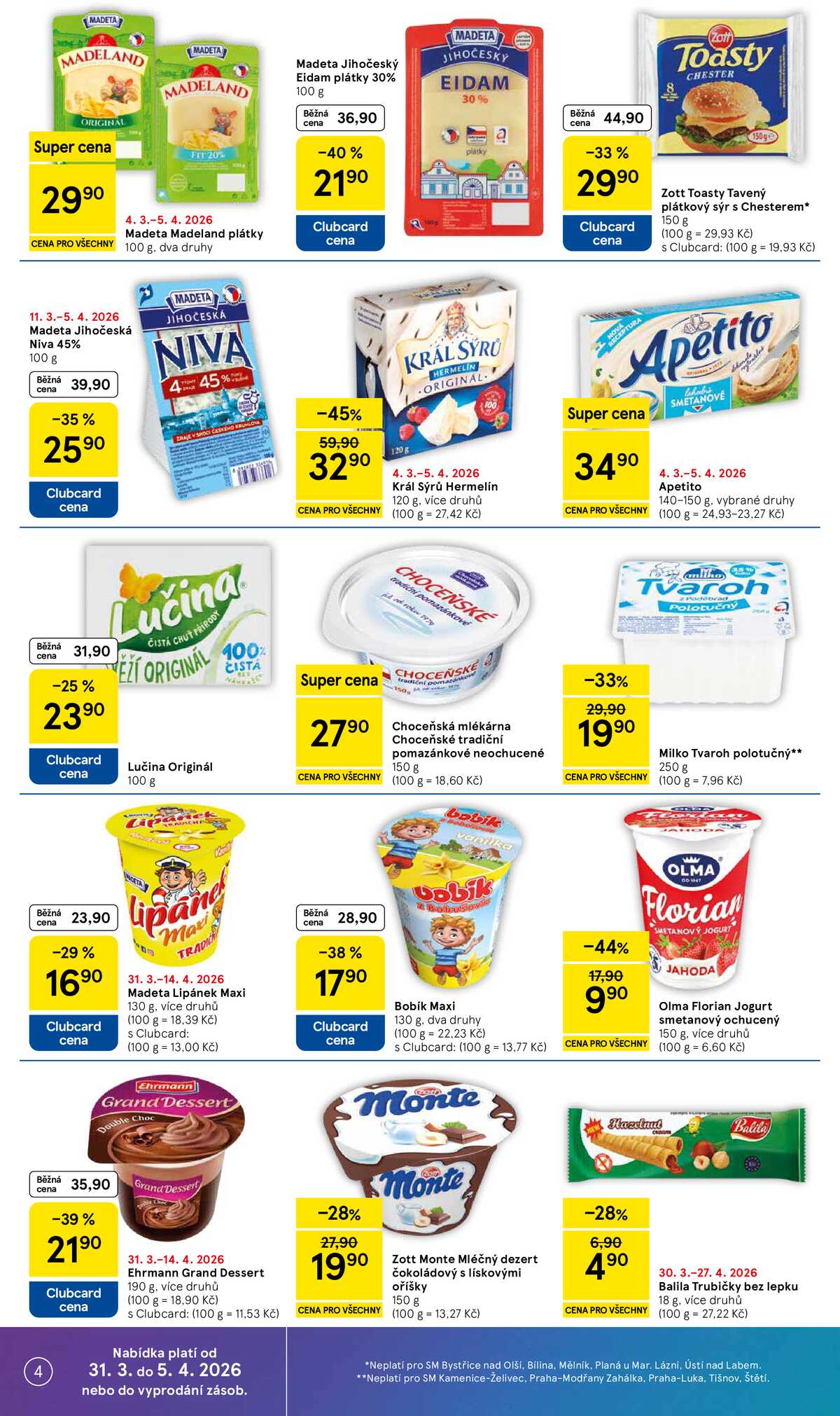 Tesco supermarkety od 31.3. do 5.4.2026 strana 4