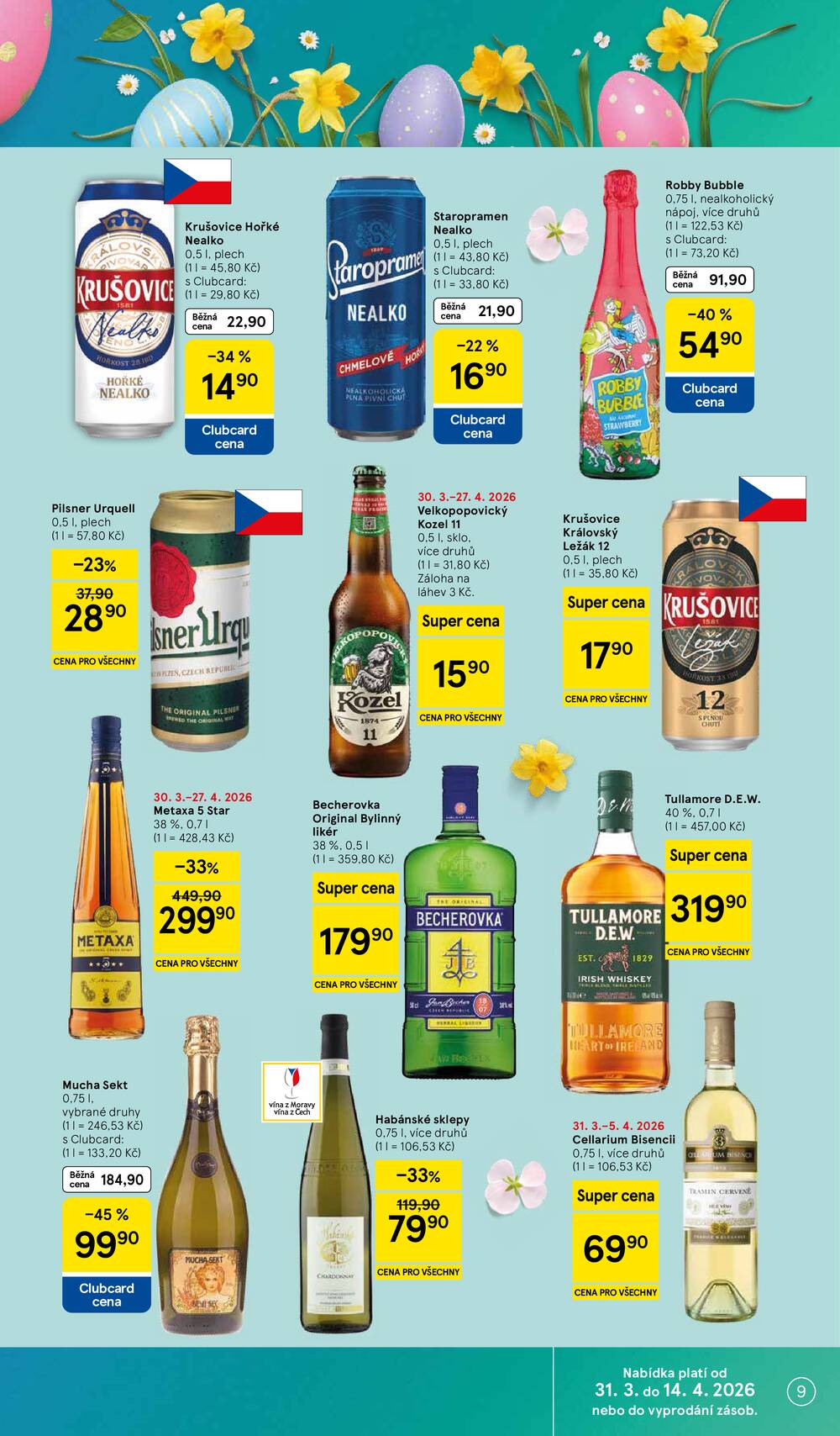 Tesco supermarkety od 31.3. do 5.4.2026