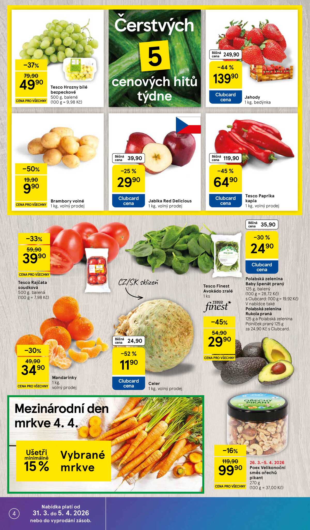 Tesco malé hypermarkety od 31.3. do 5.4.2026 strana 4
