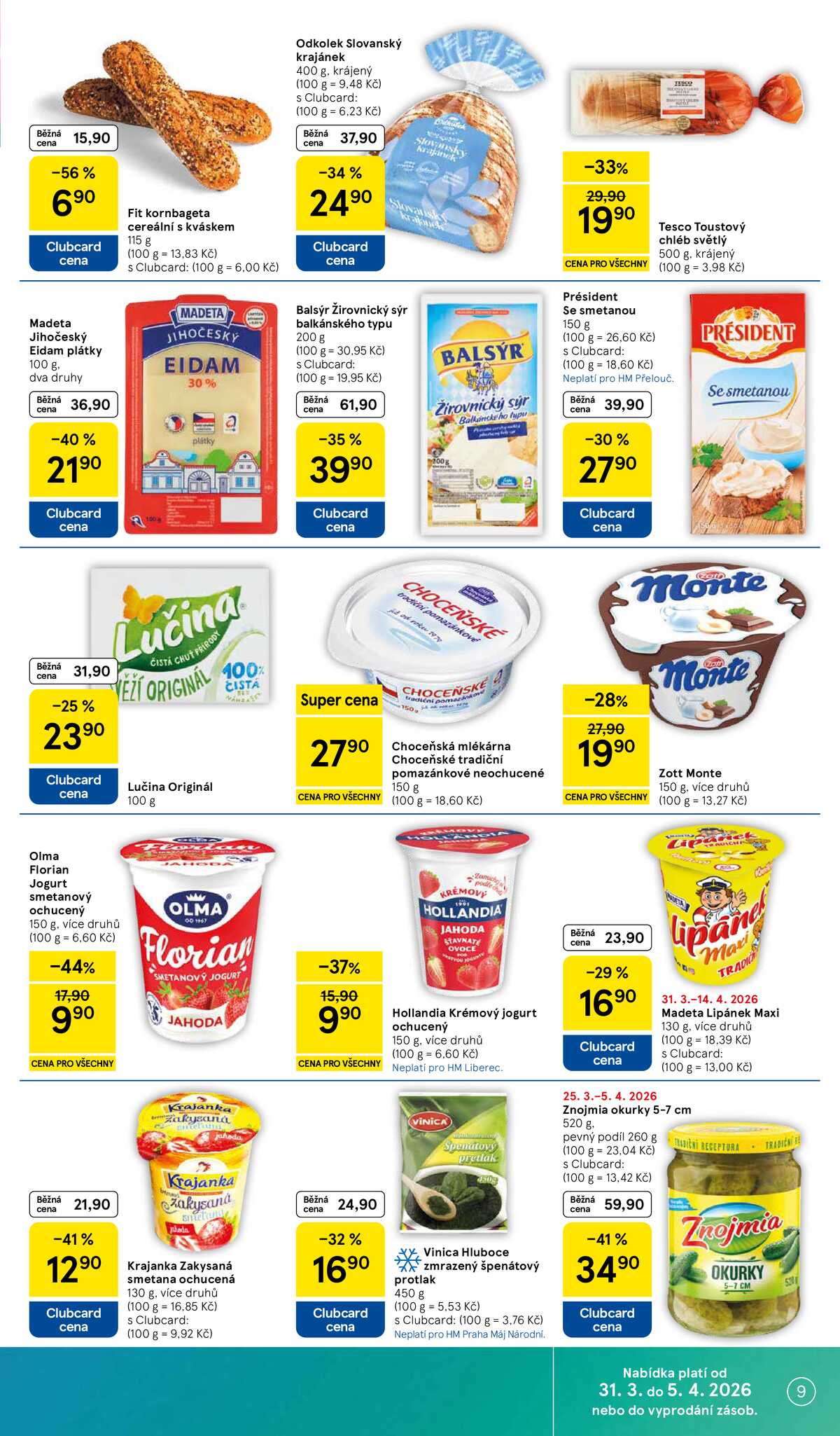 Tesco malé hypermarkety od 31.3. do 5.4.2026 strana 9