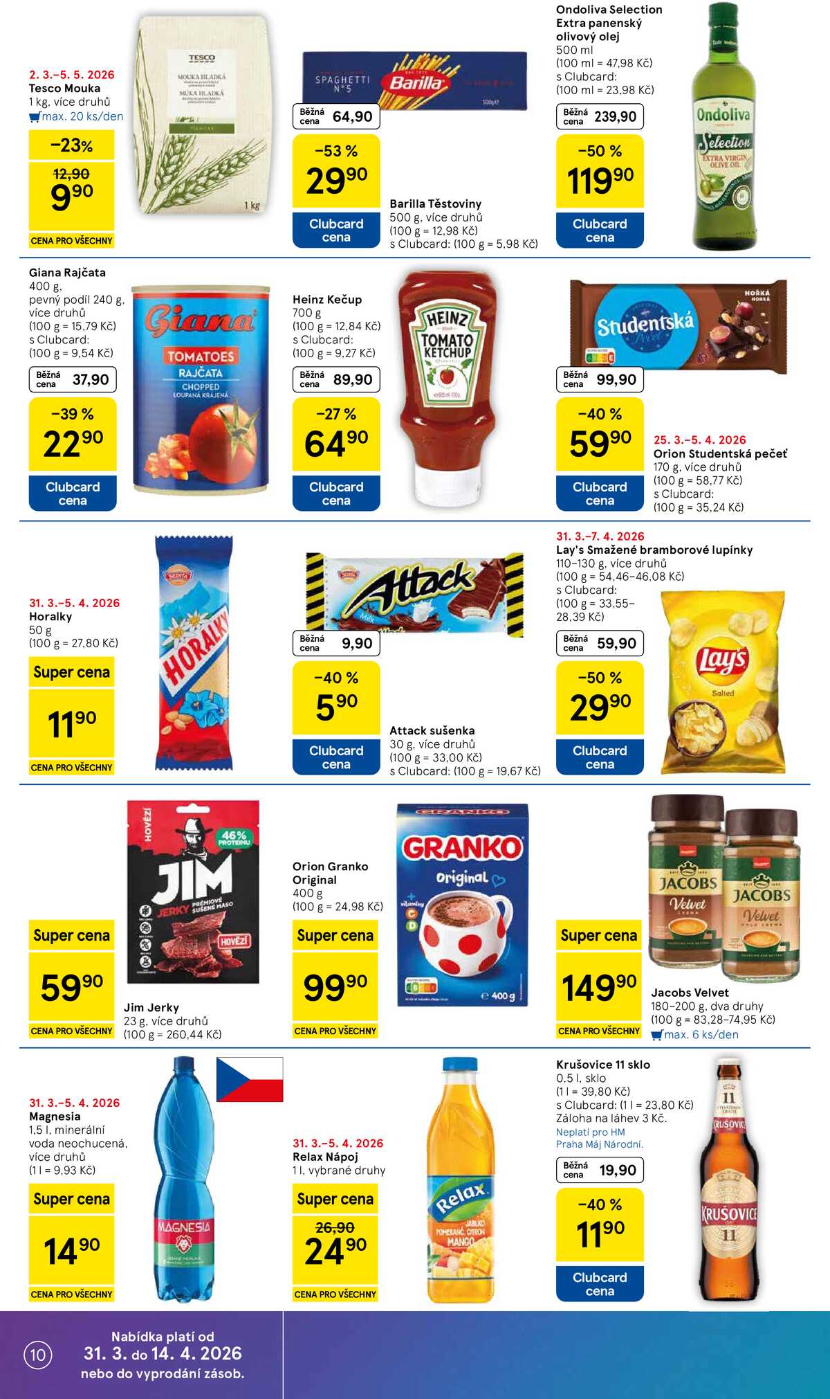 Tesco malé hypermarkety od 31.3. do 5.4.2026 strana 10