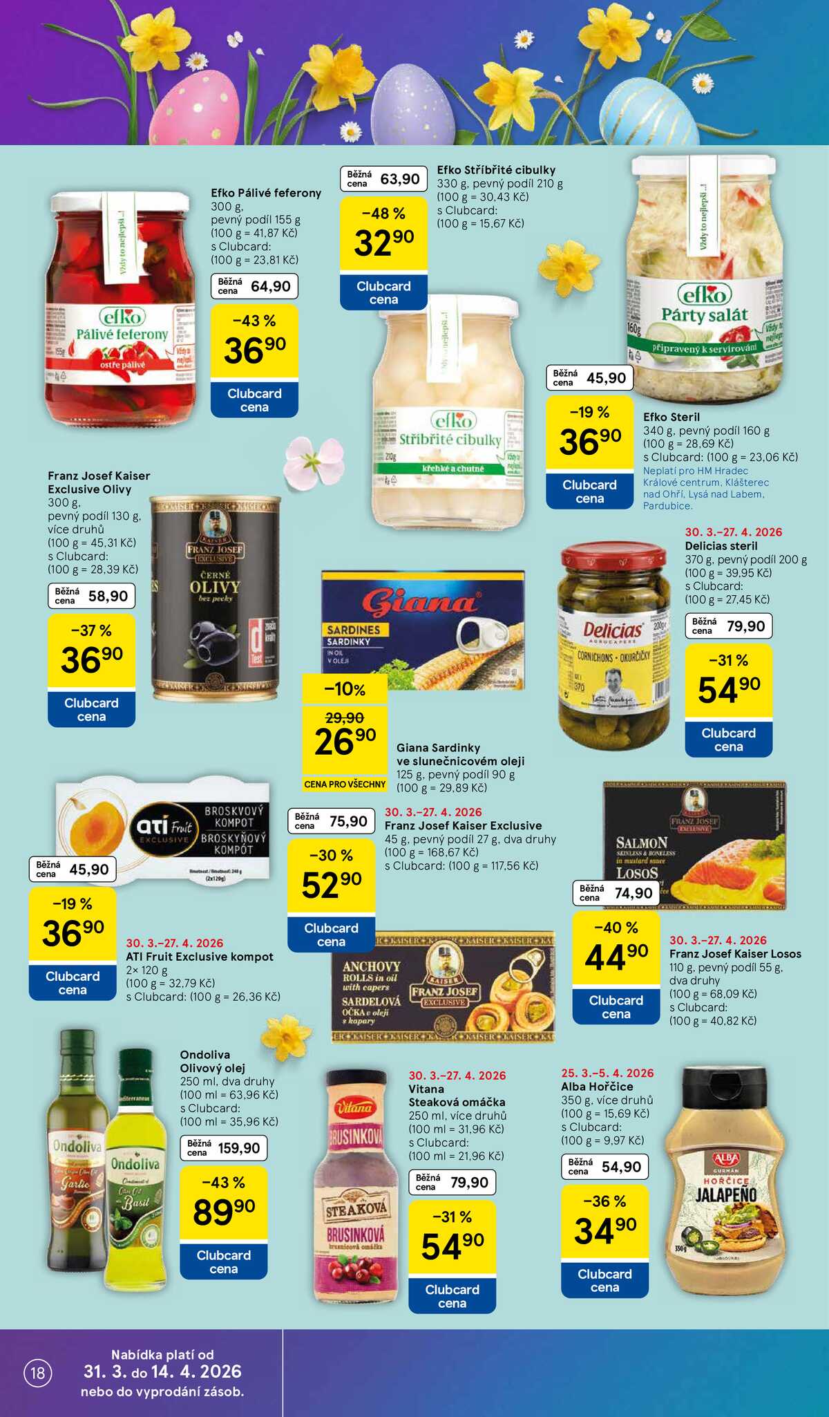 Tesco malé hypermarkety od 31.3. do 5.4.2026 strana 18