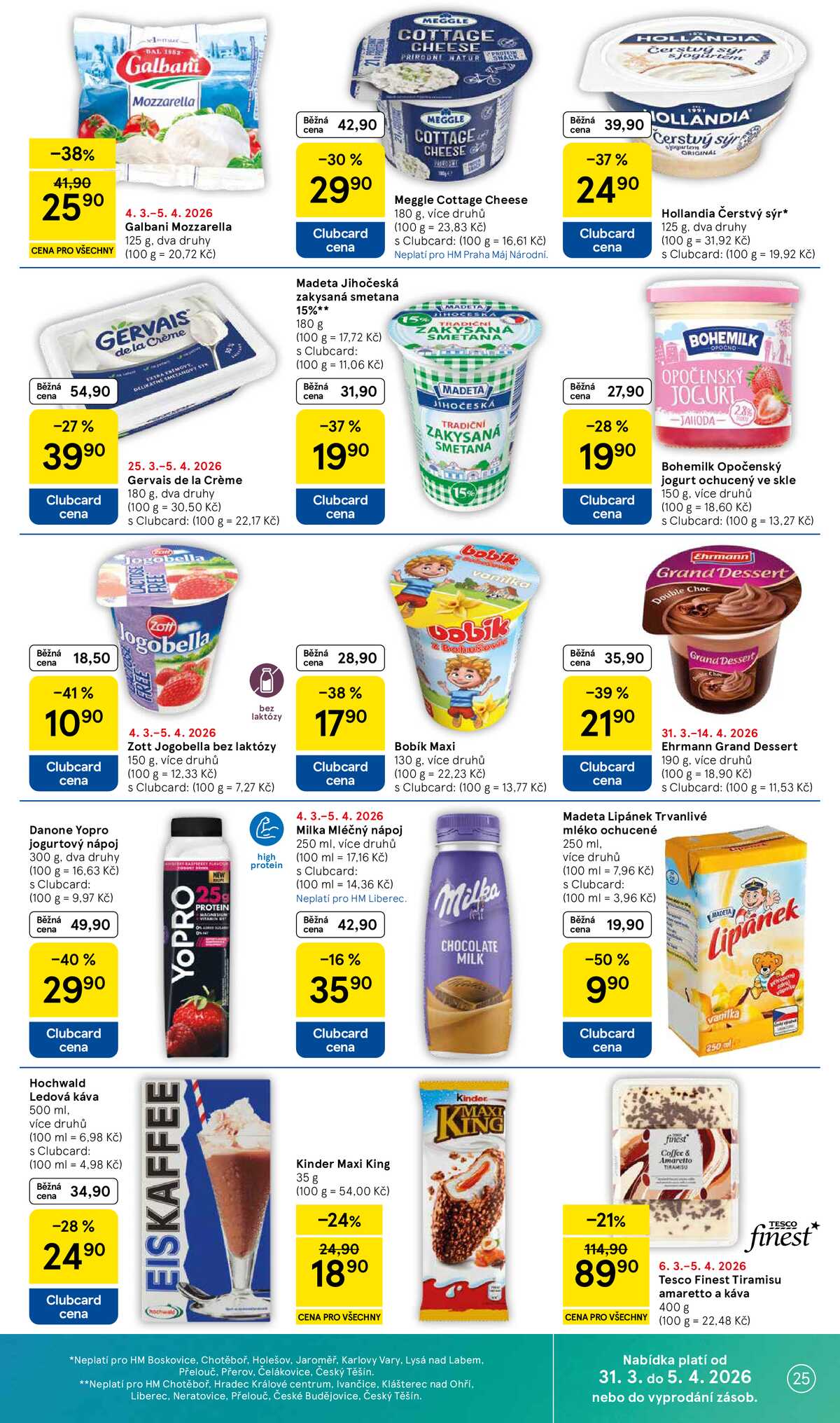 Tesco malé hypermarkety od 31.3. do 5.4.2026 strana 25