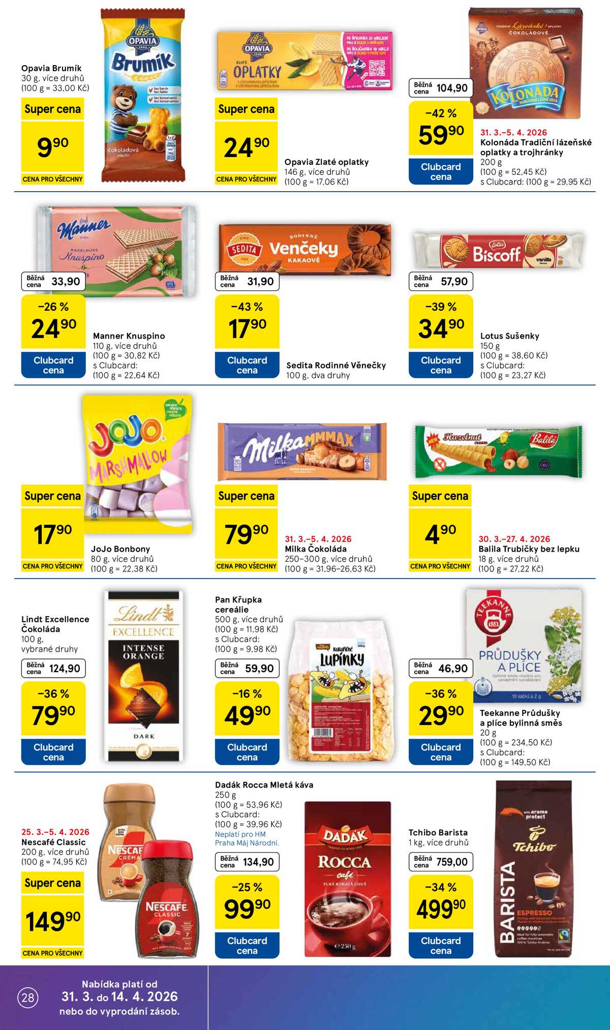 Tesco malé hypermarkety od 31.3. do 5.4.2026 strana 28