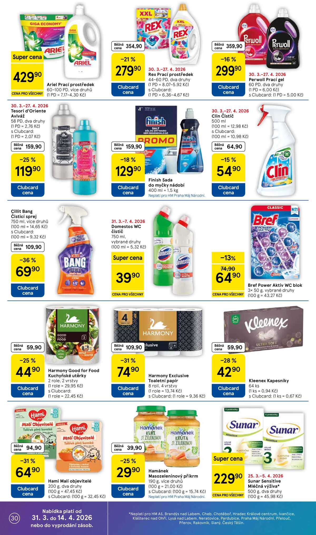 Tesco malé hypermarkety od 31.3. do 5.4.2026 strana 30