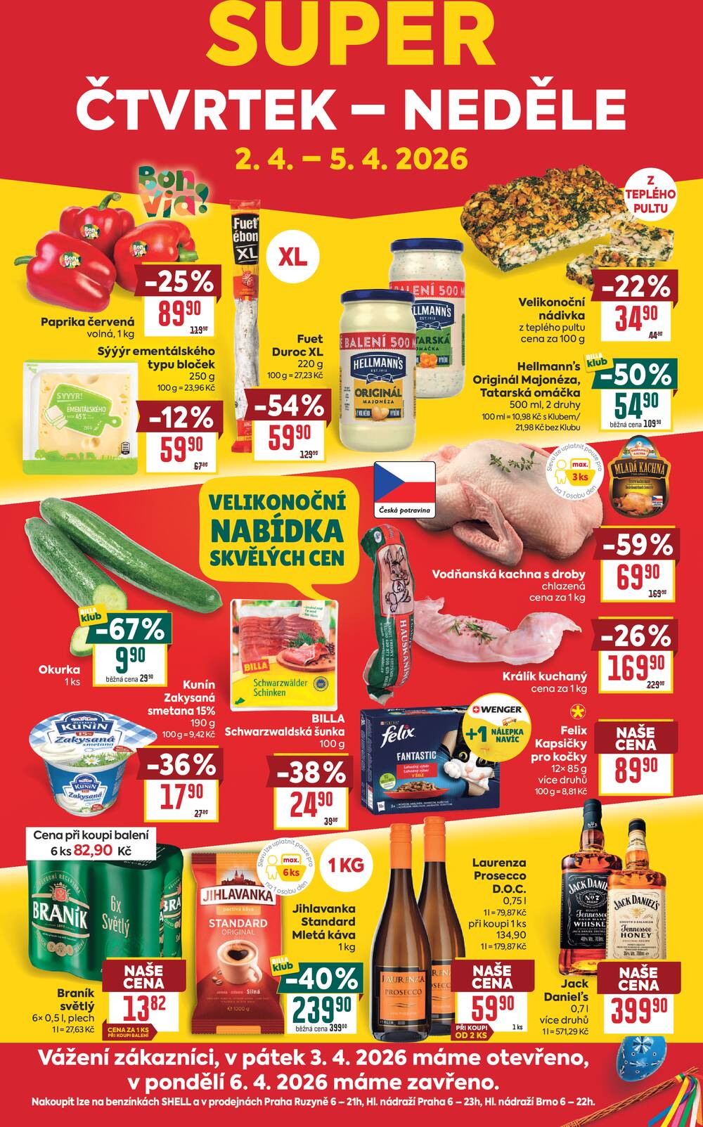 BILLA malý leták od 1.4. do 7.4.2026