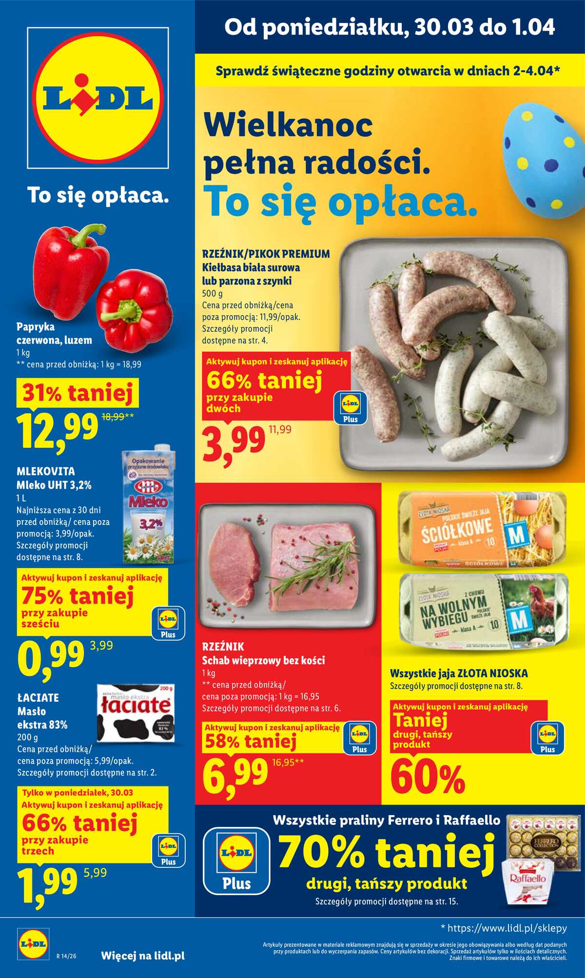 Leták Lidl Polsko 30.3.-1.4.2026 - Zpravodaj platný od 30.03 do 1.04 strana 1