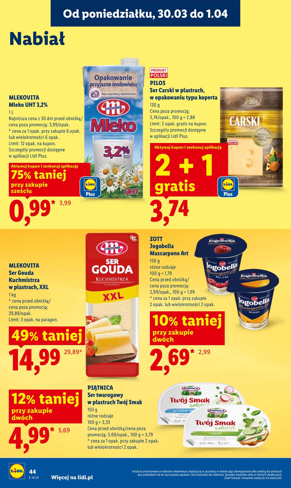 Leták Lidl Polsko 30.3.-1.4.2026 - Zpravodaj platný od 30.03 do 1.04 strana 44