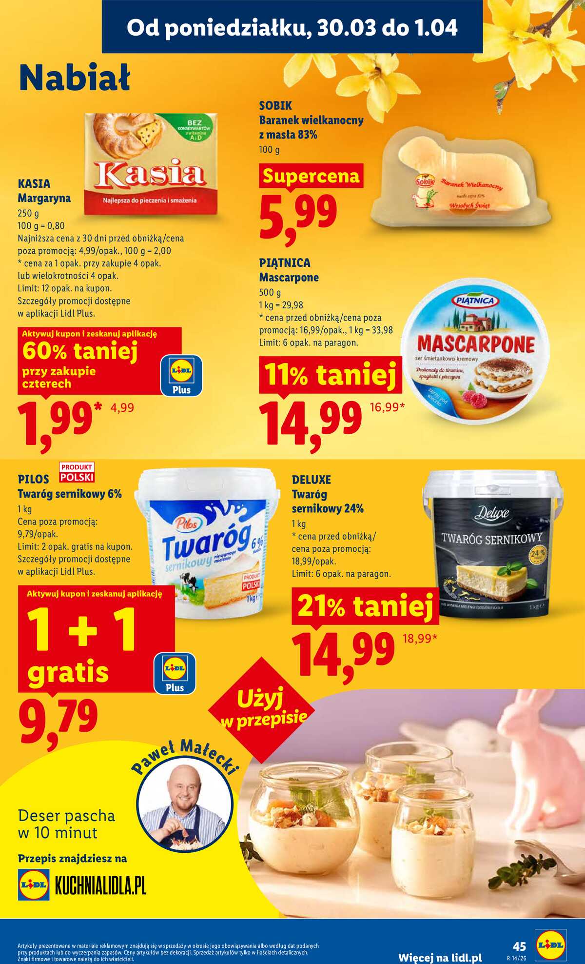 Leták Lidl Polsko 30.3.-1.4.2026 - Zpravodaj platný od 30.03 do 1.04 strana 45