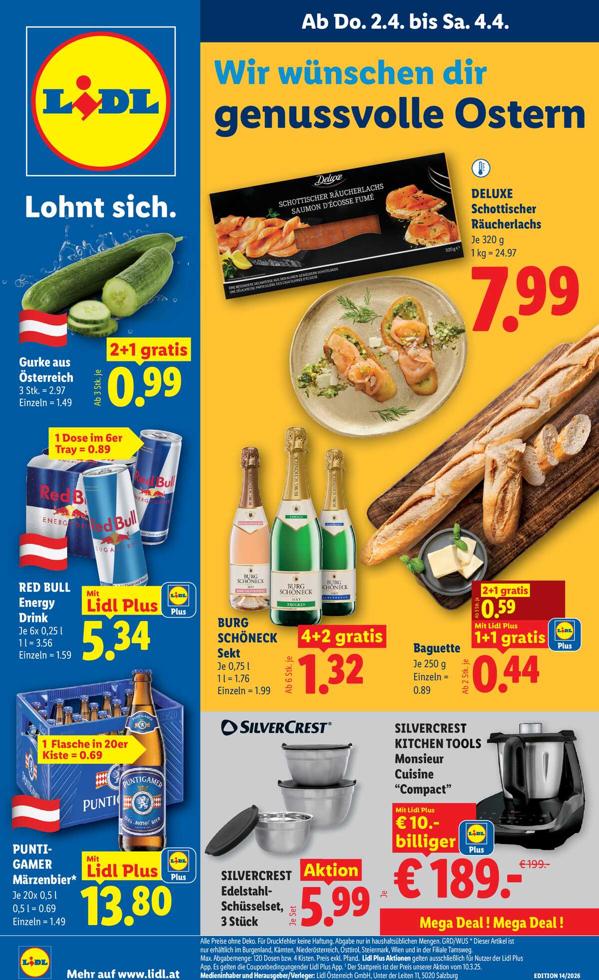 Leták Lidl Rakousko 2.4.-8.4.2026 strana 1