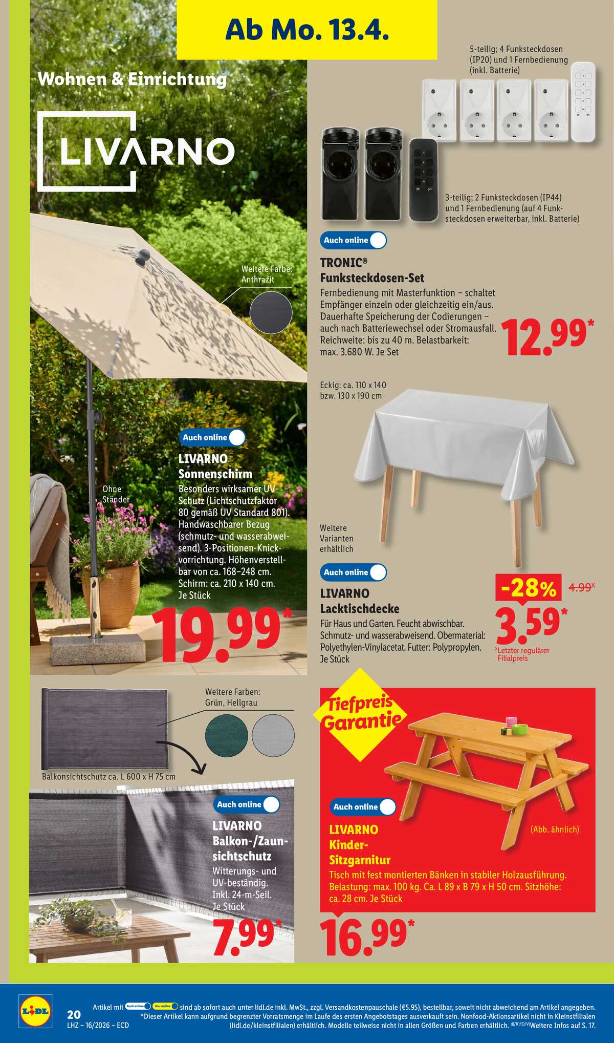 Leták Lidl Německo 13.4.-18.4.2026 strana 14