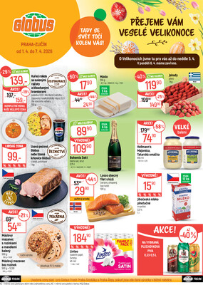 Akční leták Globus 1.4. - 7.4.2026 - Globus Praha - Zličín